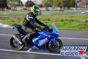 Emergency braking at superbike-coach