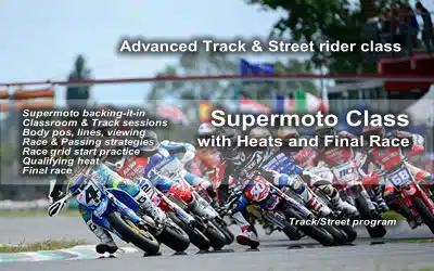 Supermoto class and race with Superbike-Coach